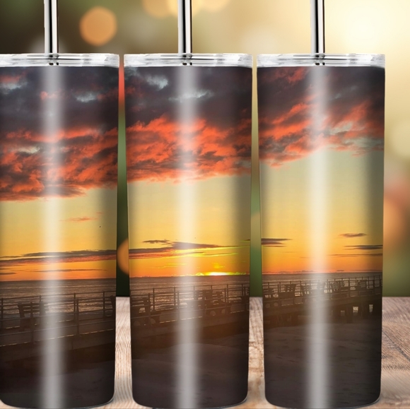 20oz Beach Sunset Tumbler - Picture 1 of 1